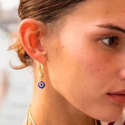 Amourrina Schiona Earrings Large- Blue And Red