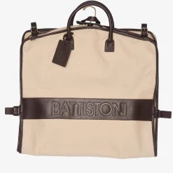 Battistoni Canvas And Leather Garment Bag