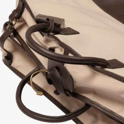 Battistoni Canvas And Leather Garment Bag