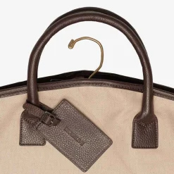 Battistoni Canvas And Leather Garment Bag