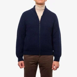 Battistoni Cashmere Zipped Cardigan - Made To Order