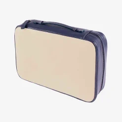 Battistoni Leather And Canvas Shirt-Case - Blue
