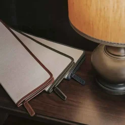 Battistoni Leather Inserts Tie-Case - Tan
