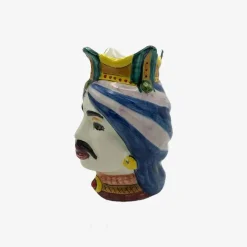 Ceramiche Mennella Artisanal Moor'S Head - Made To Order