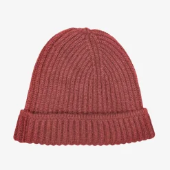 Issimo Pure Cashmere Fisherman'S Rib Hat Wine Red