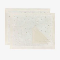 Issimo Starry Embroidered Placemat And Napkin - Set Of 2