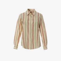 Issimo X Alberto Biani Striped Silk Shirt