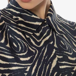 Issimo X Alberto Biani Zebra Silk Shirt