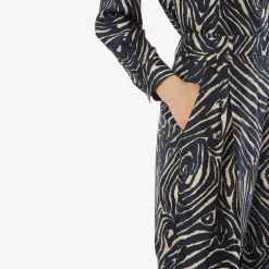 Issimo X Alberto Biani Zebra Pleated Pants