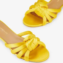 Issimo X Aquazzura Flat Satin - Sunshine Yellow