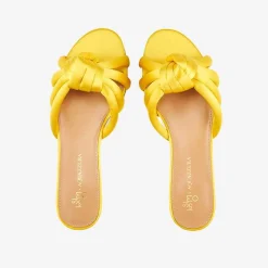 Issimo X Aquazzura Flat Satin - Sunshine Yellow