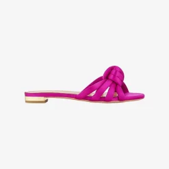 Issimo X Aquazzura Flat Satin - Bouganvillea