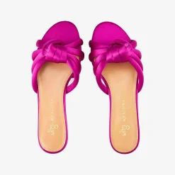 Issimo X Aquazzura Flat Satin - Bouganvillea