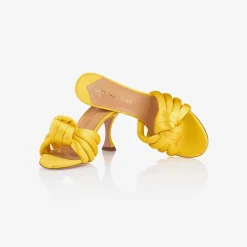 Issimo X Aquazzura Mule 75 Satin - Sunshine Yellow