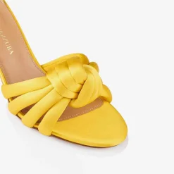 Issimo X Aquazzura Mule 75 Satin - Sunshine Yellow