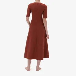 Issimo X Casasola Agata Midi Dress Terracotta