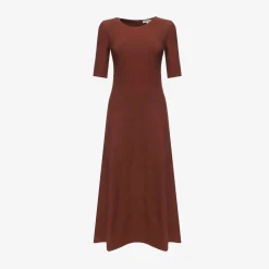 Issimo X Casasola Agata Midi Dress Terracotta