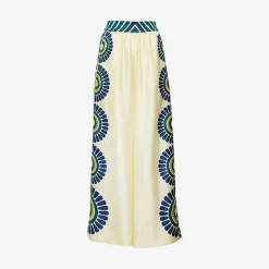 Issimo X La Doublej Palazzo Pants - White Solar Placee