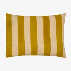 Issimo X Lisa Corti Bougainvillea Mustard Stripes Baby Pillow