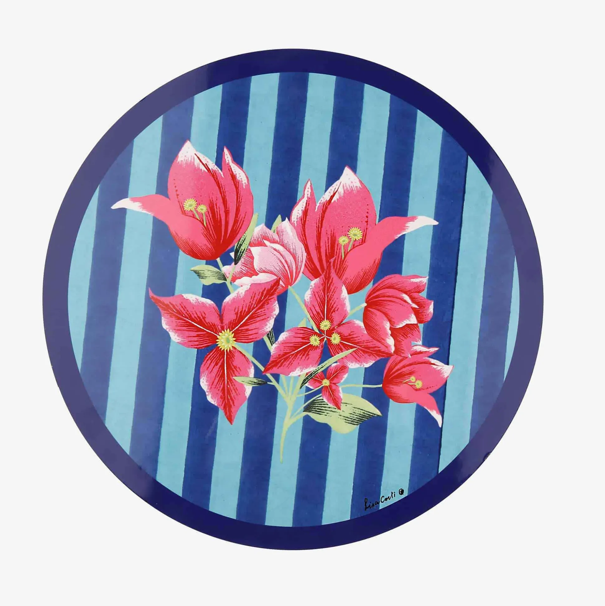 Issimo X Lisa Corti Bougainvillea Stripes Placemat