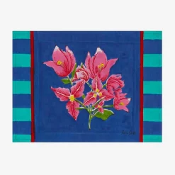 Issimo X Lisa Corti Bougainvillea Cotton Stripes Placemat