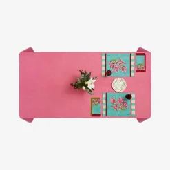 Issimo X Lisa Corti Bougainvillea White Veronese Stripes Placemat
