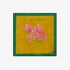 Issimo X Lisa Corti Bougainvillea Mustard Stripes Napkin