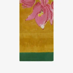 Issimo X Lisa Corti Bougainvillea Mustard Stripes Napkin