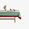Issimo X Lisa Corti Bougainvillea White Veronese Stripes Table Cover