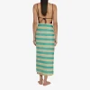 Issimo X Lisa Corti Bouganville White Veronese Stripes Sarong