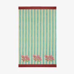 Issimo X Lisa Corti Bouganville White Veronese Stripes Sarong