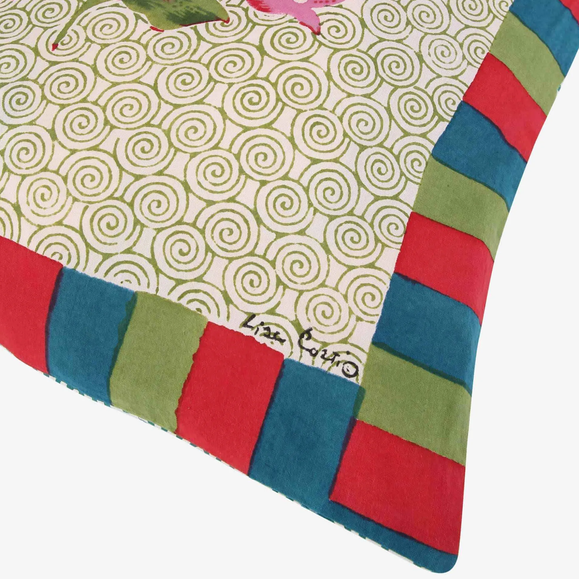 Issimo X Lisa Corti Bougainvillea Spiral Pillow
