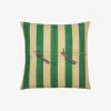 Issimo X Lisa Corti Bougainvillea Mustard Stripes Pillow