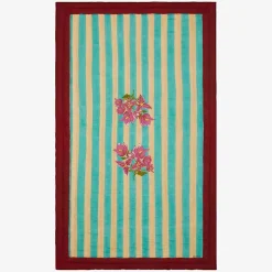 Issimo X Lisa Corti Bougainvillea White Veronese Stripes Junior Quilt