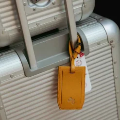 Issimo X Pineider Mustard Logo Luggage Tag