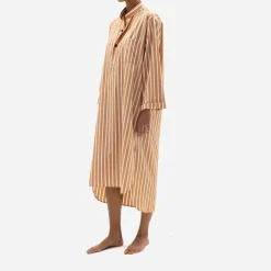 Issimo X Schostal Unisex Stripes Nightshirt - Tabac