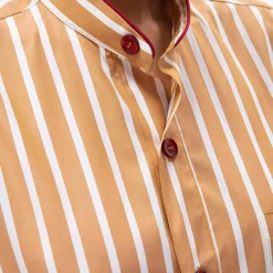 Issimo X Schostal Unisex Stripes Nightshirt - Tabac