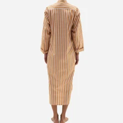 Issimo X Schostal Unisex Stripes Nightshirt - Tabac