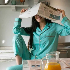 Issimo X Schostal Unisex Pyjama - Turquoise & Orange