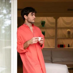 Issimo X Schostal Unisex Nightshirt - Orange & Turquoise