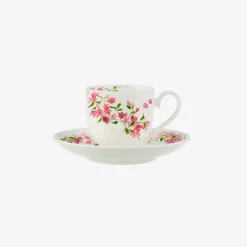 Issimo X Villeroy & Boch Bougainvillea Espresso Cup And Saucer, Set Of 2