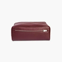 Larusmiani Tsar Deer Bordeaux Leather Beauty Case