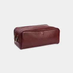 Larusmiani Tsar Deer Bordeaux Leather Beauty Case