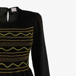 Loretta Caponi Black Lea Dress