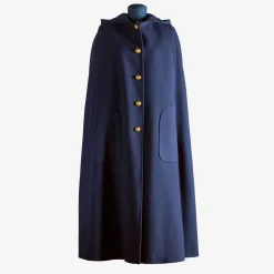 Navy Long Lenght Hooded Cape -Made To Order
