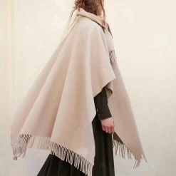 Officina Del Poggio - Long Fringed Cape Beige