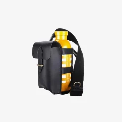 Officina Del Poggio Bottle Bag With Pocket And Bottle Black