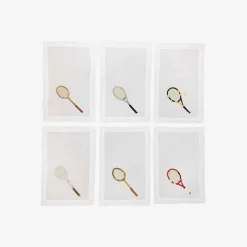 Taf Ricami Embroidered Cocktail Napkins - Set Of 6