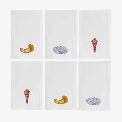 Taf Ricami Embroidered Cocktail Napkins - Set Of 6