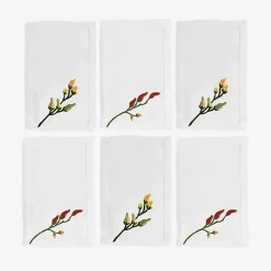 Taf Ricami Embroidered Cocktail Napkins - Set Of 6
